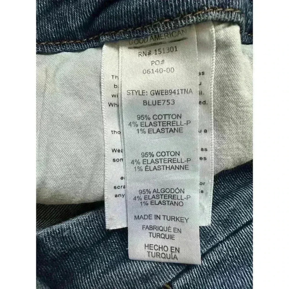 Good American Women’s High-Waisted Distressed Skinny Ankle Jeans in Size 2 - Picture 8 of 11